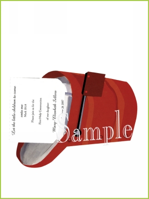 Mailbox with black ribbon invitation by Stevie Streck